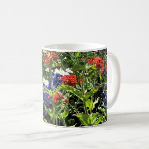 Caneca De Café Delphiniums Daisies Cruz de Malta