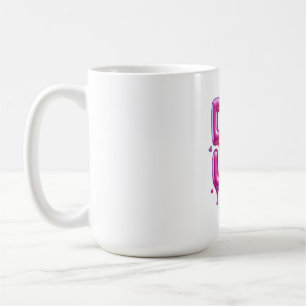 Caneca De Café Delulu Pink Bubblegum Tipografia 3D Y2K Geração Z