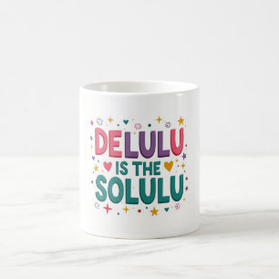Caneca De Café Delulu Solulu Viral Trend Coffee Mug
