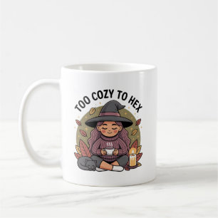 Caneca De Café Demasiado convento para o Hex — Chibi Witch Tea