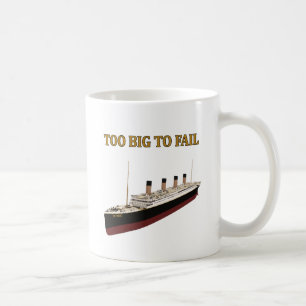 Caneca De Café Demasiado grande titânico a falhar