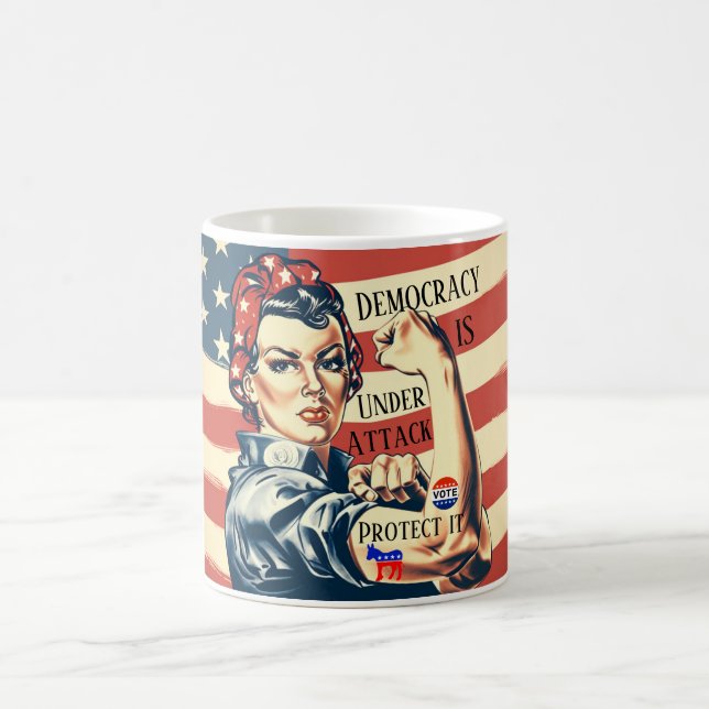 Caneca De Café Democracia/ Proteja-A De Café (Centro)