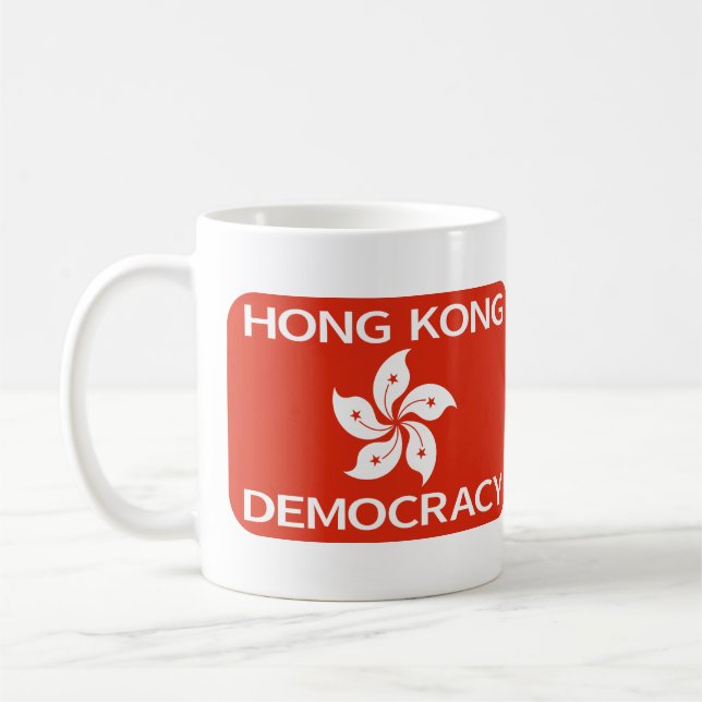 Caneca De Café Democracy Hong Kong Flag (Esquerda)