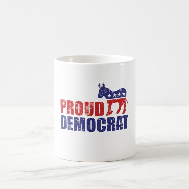 Caneca De Café Democrata orgulhosa Tan afligido asno (Centro)