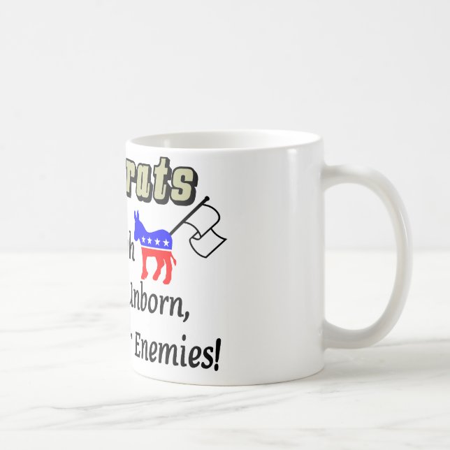 Caneca De Café Democratas: Brave bastante para matar nosso por (Direita)