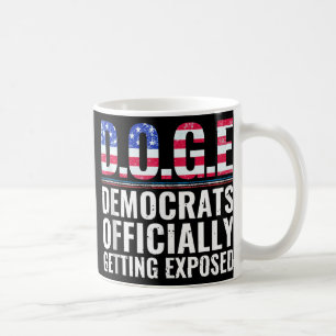 Caneca De Café Democratas D.o.g.e Oficialmente Sendo Expostos Tan