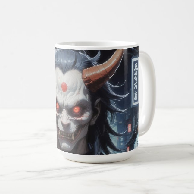Caneca De Café Demon Samurai (Frente Esquerda)