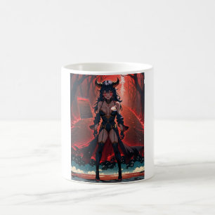 Caneca De Café Demonessa com Contato em Encruzilhada, Anime Demon