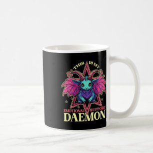 Caneca De Café Demônio De Apoio Emocional Com O Gato-De-Cabra-Bon