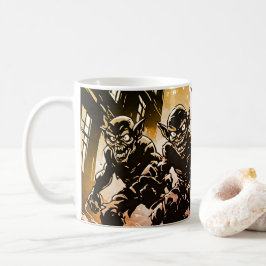 Caneca De Café Demonios Goblin Arruinaram Cidade Estilo Gráfico R