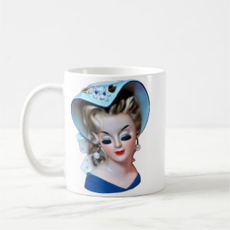 Caneca De Café Demure Southern Belle Cabeça Vase Bonnet Lady