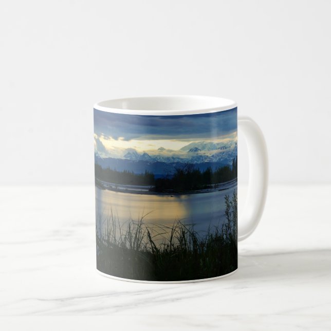 Caneca De Café Denali Midnight Sunset Coffee Mug (Frente Esquerda)