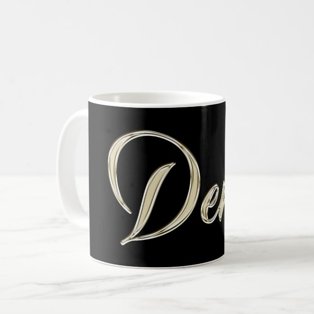 Caneca De Café Denis Name whitegold Tasse Teetasse Kaffeetasse (Frente Esquerda)