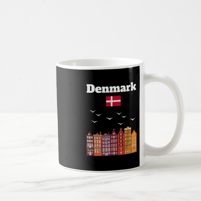 Caneca De Café Denmark Vacation Lover Travel Souvenir Danish Flag (Direita)