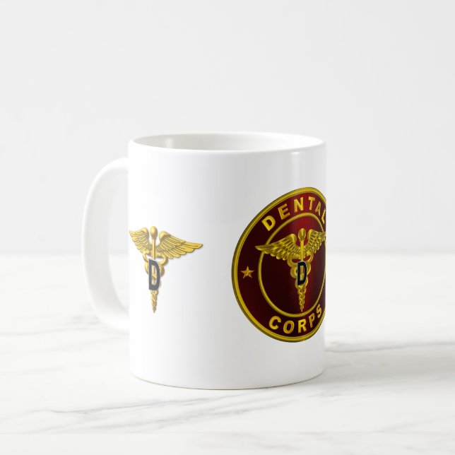 Caneca De Café Dental Corps  (Frente Esquerda)
