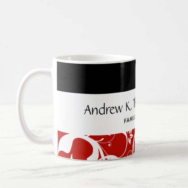 Caneca De Café Dental Office Funcionarios Pro Damask (Esquerda)