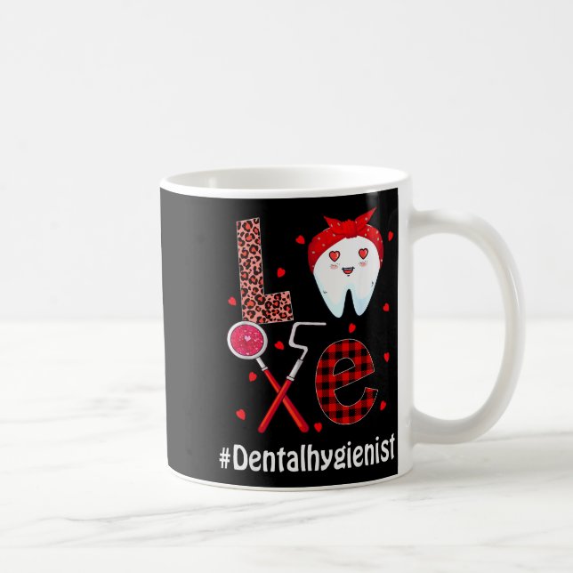Caneca De Café Dental Squad Dentist Happy Valentines Day Dental I (Direita)