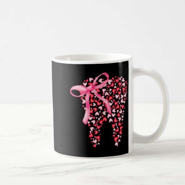 Caneca De Café Dental Squad Valentines Cute Heart Teeth Dental Hy (Direita)
