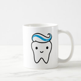 Caneca De Café Dente bonito com pasta de dente Kawaii Molar