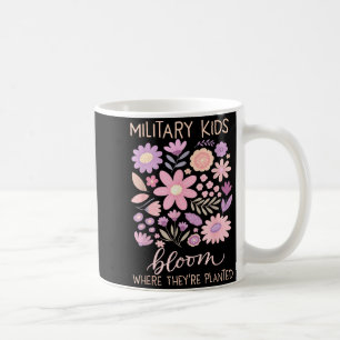 Caneca De Café Dente-de-leão de Criança Militar Floresce Onde Pla