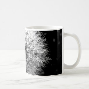 Caneca De Café Dente-de-leão preto e branco