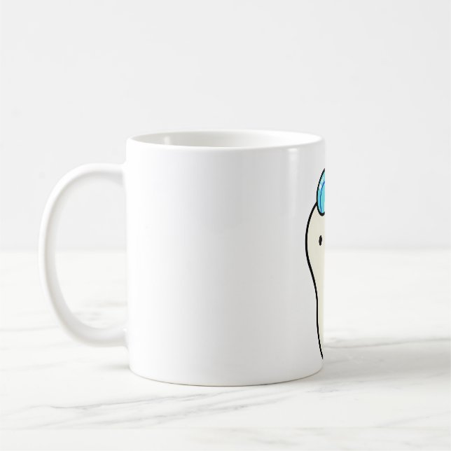 Caneca De Café Dente Kawaii Com Pasta de Dente (Esquerda)