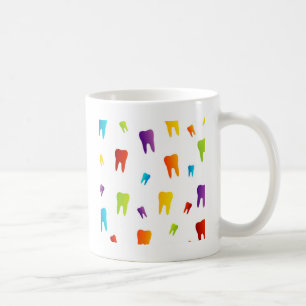 Caneca De Café Dentes coloridos