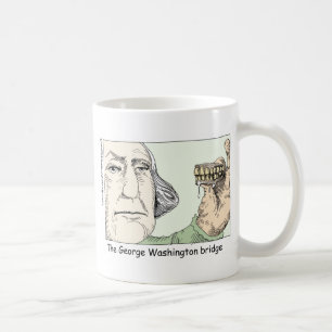 Caneca De Café Dentes de George Washington Presentes Engraçados e