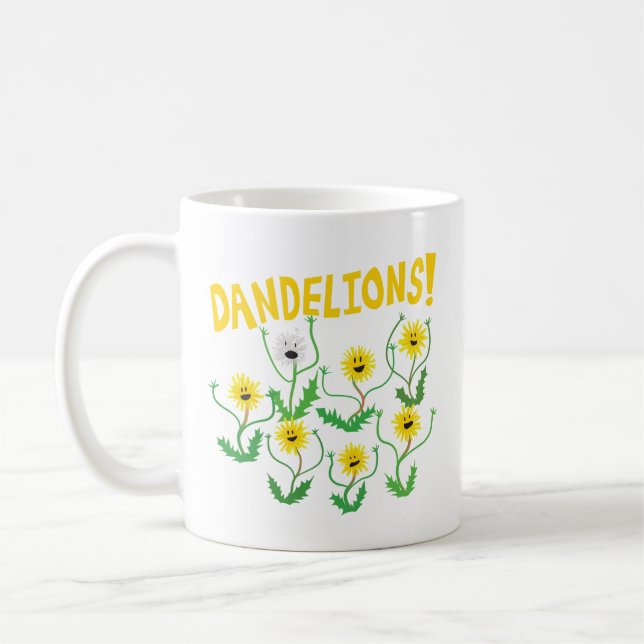 Caneca De Café Dentes-de-leão! (Esquerda)