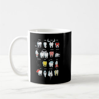 Caneca De Café Dentes Dentistas Engraçado Designs Dentes Dentária