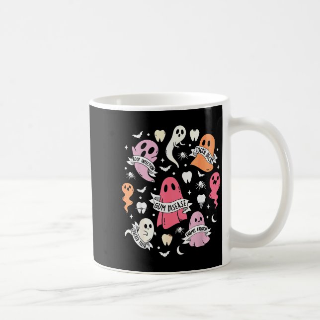Caneca De Café Dentist Ghost Soky Halloween Dental Hygienist Ista (Direita)