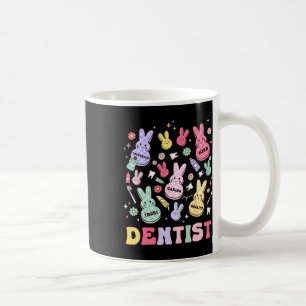 Caneca De Café Dentista da Páscoa Retro Rdh Higienista Dental Esq