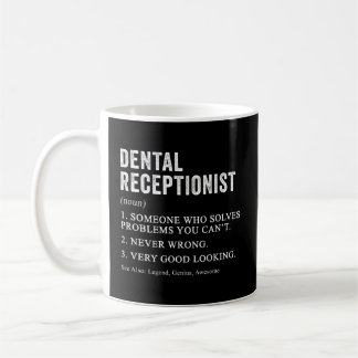 Caneca De Café Dentista de Dentista de Definição de Recepcionista