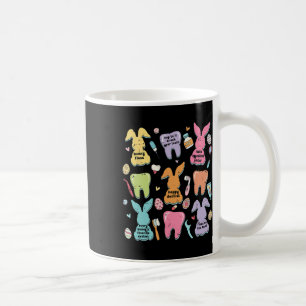 Caneca De Café Dentista Dentária Da Esquadra Dental De Coelhinhos