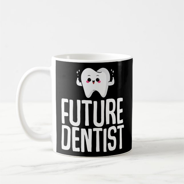 Caneca De Café Dentista dentário do futuro estudante dentário den (Esquerda)