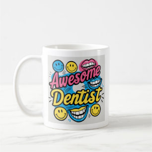 Caneca De Café Dentista incrível obrigado