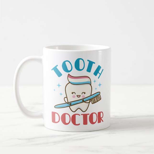 Caneca De Café Dentista Pediátrica Médico Dentista Dente (Esquerda)