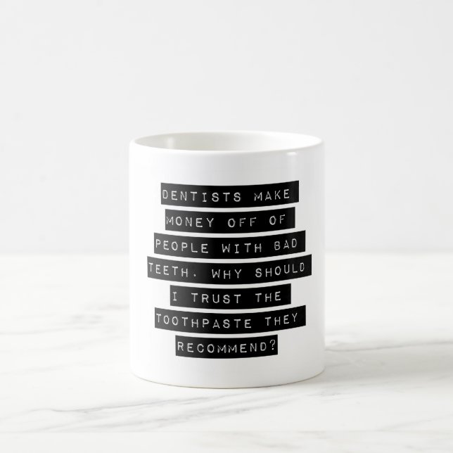 Caneca De Café Dentistas Fazem Dinheiro Com Pessoas (Centro)