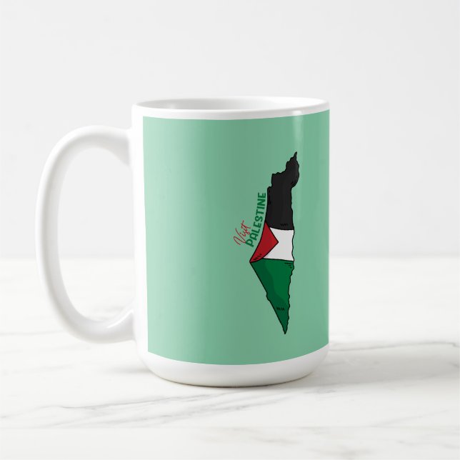 Caneca De Café Dentro da Palestina no mapa, Visite a Palestina (Esquerda)