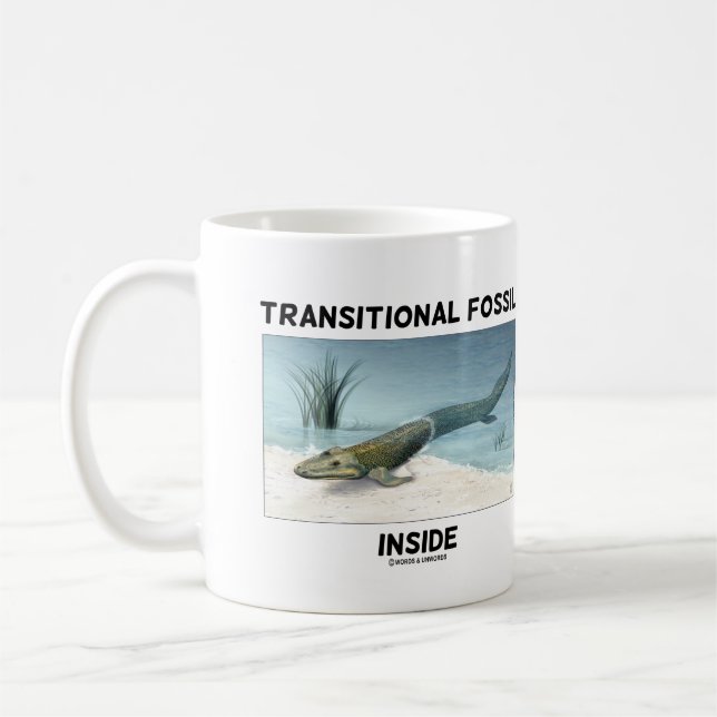Caneca De Café Dentro de Fóssil de transição Tiktaalik rosaea (Esquerda)