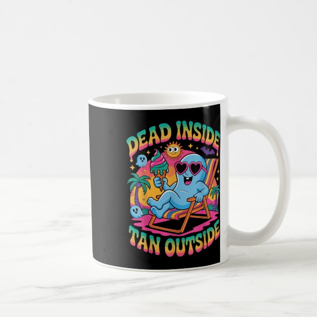 Caneca De Café Dentro De morto Tan Fora De Um Fantasma Engraçado  (Direita)