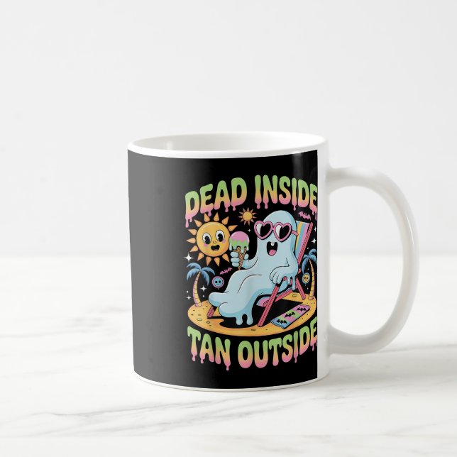 Caneca De Café Dentro De morto Tan Fora De Um Fantasma Engraçado  (Direita)