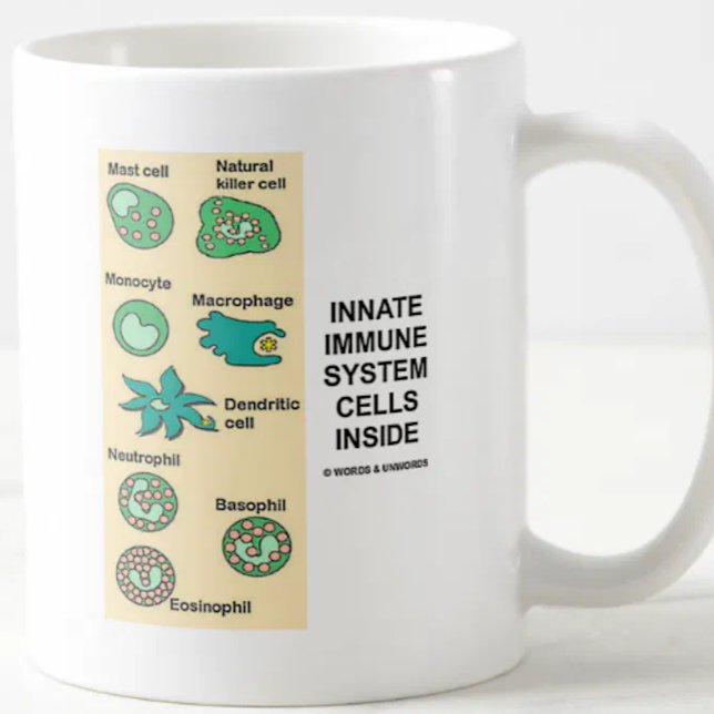 Caneca De Café Dentro Inate Imune System Cell (Mug for anyone with an immune system featuring "Innate Immune System Cells Inside")