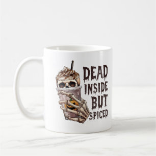 Caneca De Café Dentro morto Mas Café Divertido De Halloween Com B