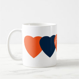 Caneca De Café Denver Broncos Futebol Heart Design