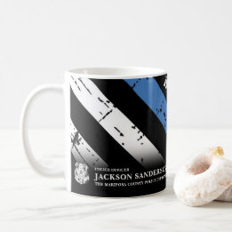 Caneca De Café Departamento de Oficial de Polícia Logotipo da Lin