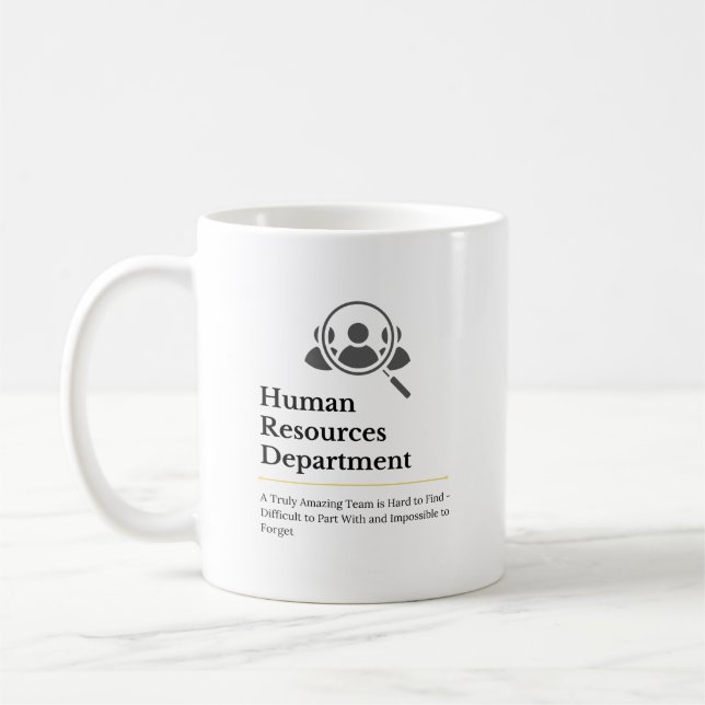 Caneca De Café Departamento de Recursos Humanos – Citação de Equi (Esquerda)