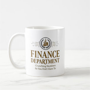 Caneca De Café Departamento Financeiro - Cotação Números de Corte