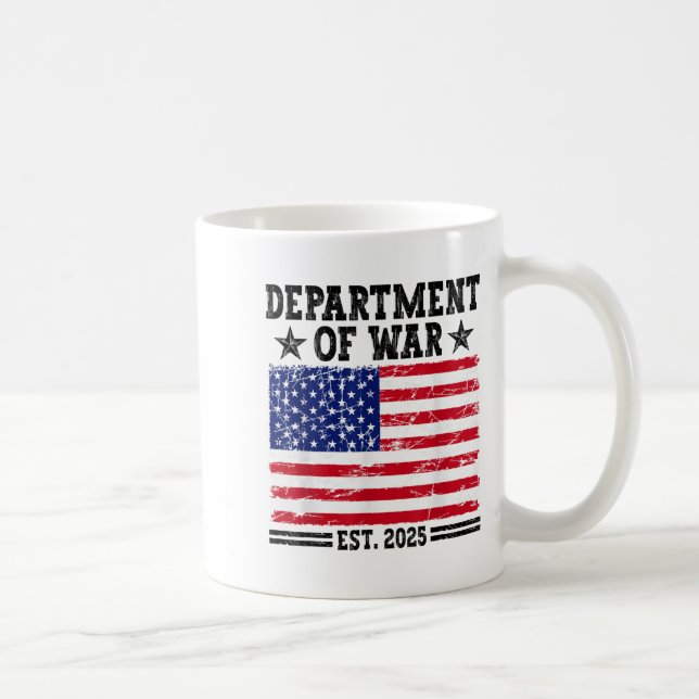 Caneca De Café Department Of War Usa Camouflage Flag Department O (Direita)