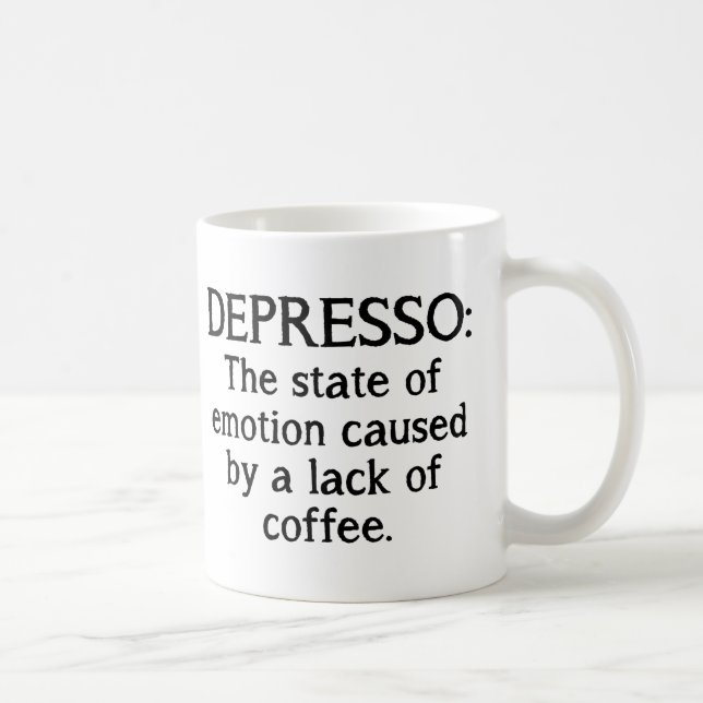Caneca De Café Depresso Funny Coffee Mug (Direita)